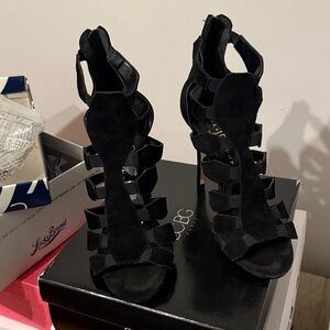 Ivanka Trump Black Strappy Heels